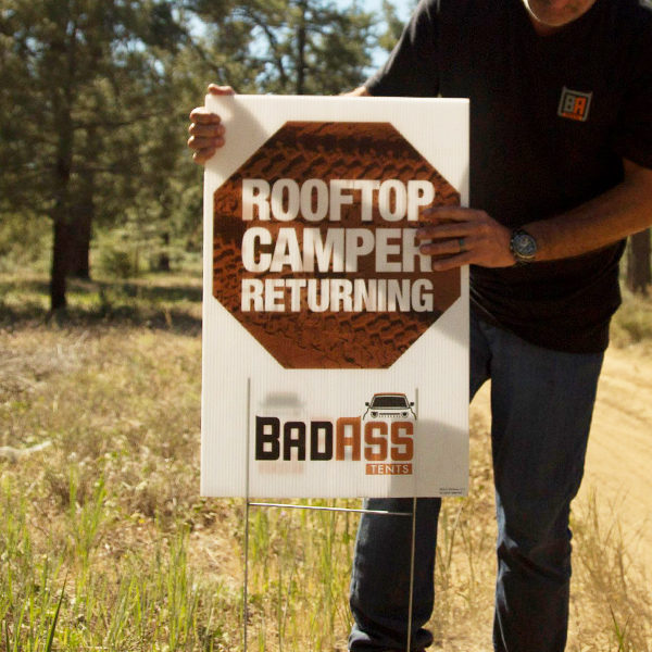 BA TENTS Camper Returning Sign