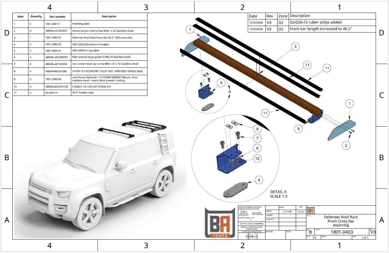 2020-26 Land Rover NEW Defender Roof Rack (fits 90, 110 & 130) - Image 16