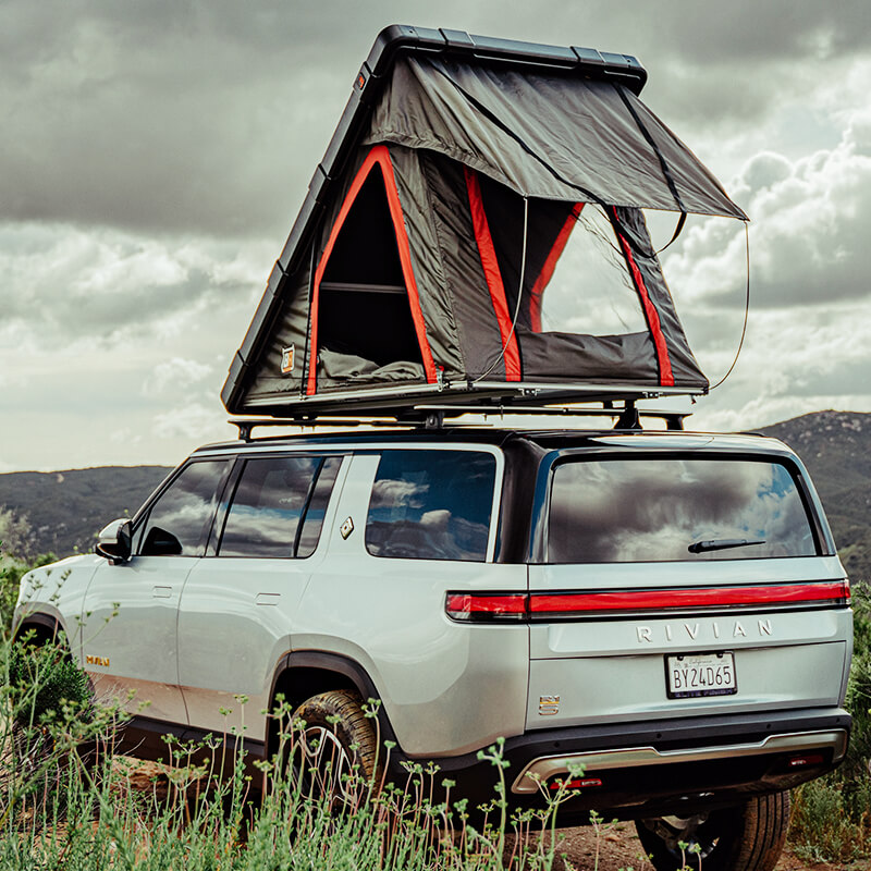 badass tents new 23 rugged rooftop tent on rivian-home4